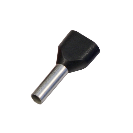 Imagine Pini dubli negri pentru cablu 2x1,5mm