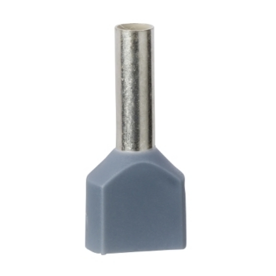 Imagine Pini dubli gri pentru cablu 2x2,5 mm