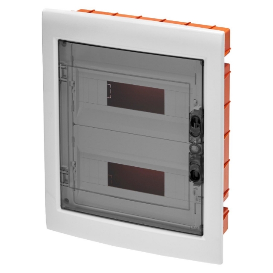 Imagine Tablou de distribuție cu ușă transparentă fumurie (18X2) 24 module IP40