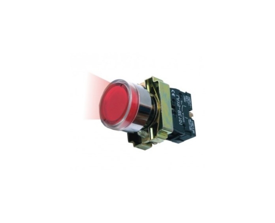 Imagine Buton cu lumină 230V roșu INI 32-756