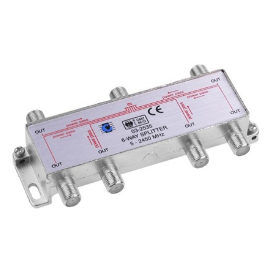 Imagine Splitter 6 căi Power Pass 5-2450 MHz