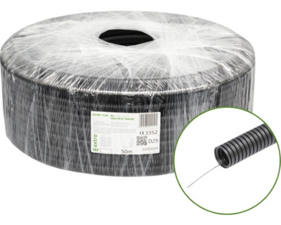 Imagine Tub rigid PVC negru Ø25 mm, 750N, HF, stabilizat UV