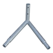 Imagine Braț dublu 90° galvanizat pentru stâlpi iluminat exterior, 2 x 100 cm