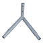Imagine Braț dublu 90° galvanizat pentru stâlpi iluminat exterior, 2 x 100 cm