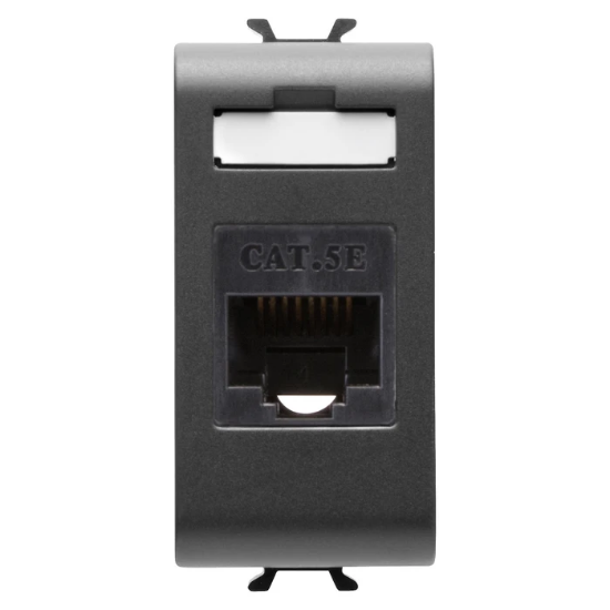 Imagine Priză internet Chorus GW12421 RJ45 Cat 5e modulară 1 modul negru GW12421