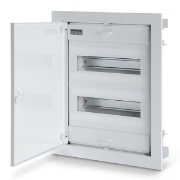 Imagine Tablou electric metalic 24 module incastrat cu ușă mată IP40, 677.2024.1
