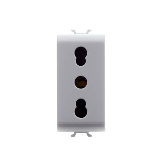 Imagine Priză modulară Gewiss Chorus Standard Italian 1 modul 16A 2P+E alb