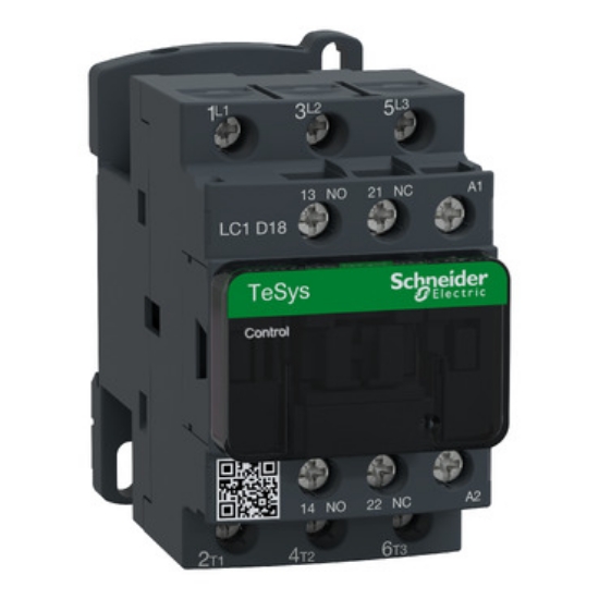 Imagine Contactor Tesys D Schneider 3P 18A 230V 1NO+1NC AC3440V