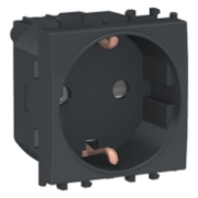 Imagine Priza 2P+E, obturatoare, 2M, negru EASY LMR5210003