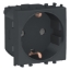 Imagine Priza 2P+E, obturatoare, 2M, negru EASY LMR5210003