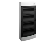 Imagine Tablou plastic montare aparentă ușă transparentă IP 4 rânduri 4x12 module Noark 101503