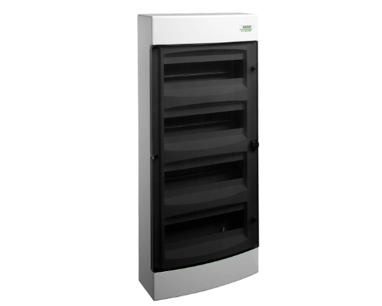 Imagine Tablou plastic montare aparentă ușă transparentă IP 4 rânduri 4x12 module Noark 101503