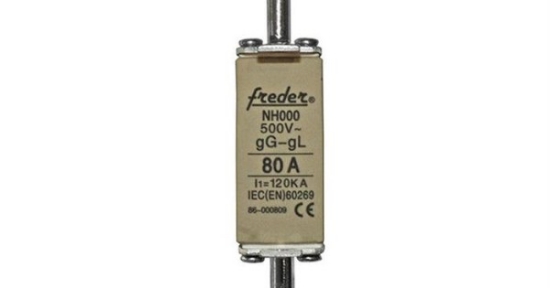 Imagine Siguranță fuzibilă MPR fără izolație Freder, Gr.0, gG, 80A, 120kA, 500VAC 02-0220