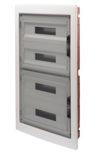 Imagine Tablou de distribuție încastrat cu ușă transparentă fumurie, 36 module, IP40
