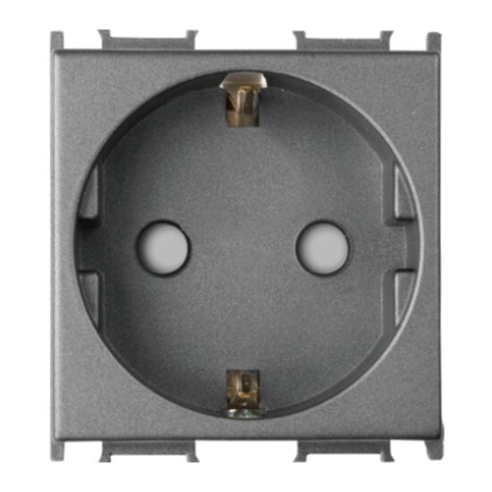 Imagine Priza Schuko Panasonic prot.copil modular fumuriu 2m P-TOS.DG