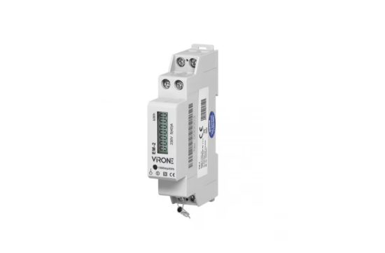 Imagine Contor monofazic 40A digital 1modul din TH-35mm EM-2