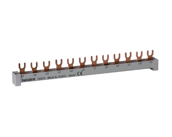 Imagine Bara colectoare 2 faze 10mm2 63A 56 MU 1m Noark 103864