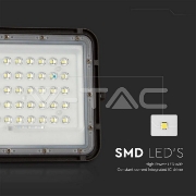 Imagine Reflector cu incarcare solara 10W 800LM 6400K NEGRU