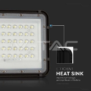 Imagine Reflector cu incarcare solara 10W 800LM 6400K NEGRU
