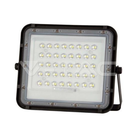 Imagine Reflector cu incarcare solara 10W 800LM 6400K NEGRU