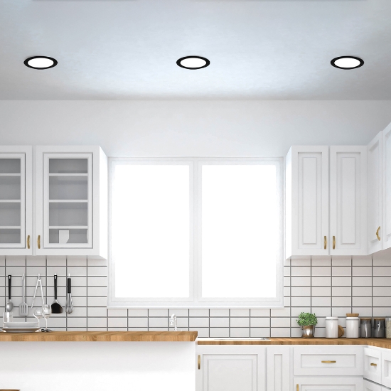Imagine Spot LED rotund ST 18W 8INC Negru 3IN1 BR-BP01-31881