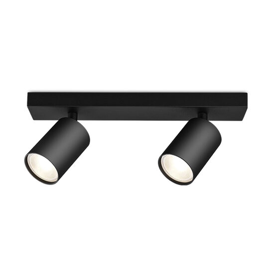 Imagine Spot 2 x gu10 pe perete negru br plus srq 2 br-bh04-00821