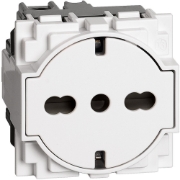 Imagine Priza SCHUKO 2 MODULE BTICINO LIVING NOW ALB KW4140A16F