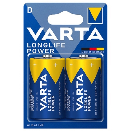 Imagine Baterie alcalină Longlife Power LR20 BL2 Varta – 2 bucăți