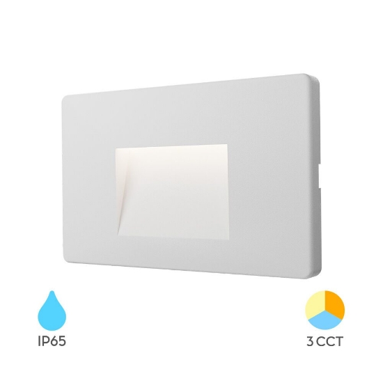 Imagine Corp de iluminat LED PT 3W 240LM 3IN1 VEKTA-B PATRAT ALB IP65 BR-BG38-02180
