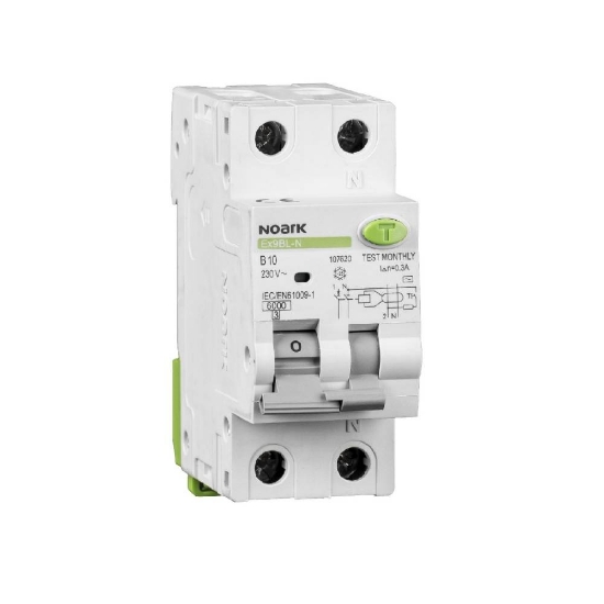 Imagine Intreruptor automat diferential NOARK DIF RCBO 1P+N 10A B10 30mA 6kA TIP A CAR.B Ex9BL-N 107636