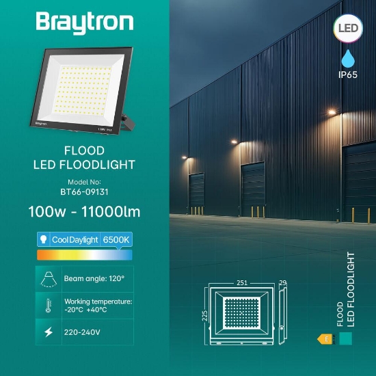 Imagine Proiector LED CF 100W 11000LM 6500K IP65 NEGRU BR-BT66-09131