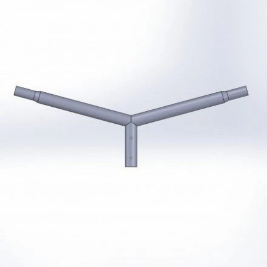 Imagine Brat dublu 2X150CM 180 grade pentru stalp galvanizat E ST-O.BRAT.G.150.2.E