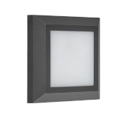 Imagine Aplica corp patrat PT cu LED 4W 230V lumina calda IP65 GRAFIT 3-9701