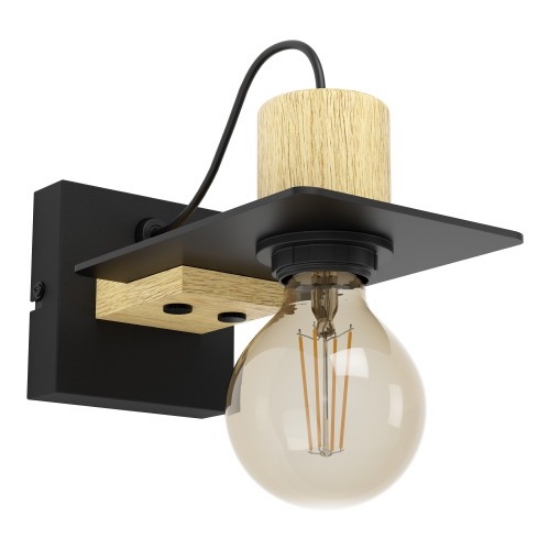 Imagine Aplica Bramerton IP20 maro/negru EGL 43753