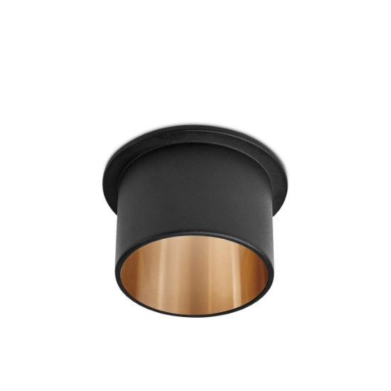 Imagine Carcacasa neagra, interior auriu, rotund, PT GU10 ALFA-C BR-BH03-06021