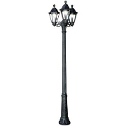 Imagine Stalp de iluminat exterior RICU BISSO/RUT 3L TRANSPARENT E27 8.5W CCT negru FM-E26.157.S30.AXV1K