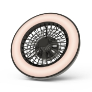 Imagine Plafoniera cu ventilator integrat 2X24W+15W MOTOR TELECOM IR AFCLCCT-48W-15W-W