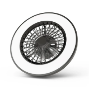Imagine Plafoniera cu ventilator integrat 2X24W+15W MOTOR TELECOM IR AFCLCCT-48W-15W-W