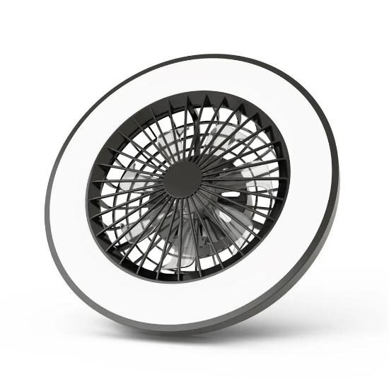 Imagine Plafoniera cu ventilator integrat 2X24W+15W MOTOR TELECOM IR AFCLCCT-48W-15W-W