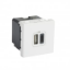 Imagine Priza USB tip A+C 2M 15W Legrand Mosaic alb 077592