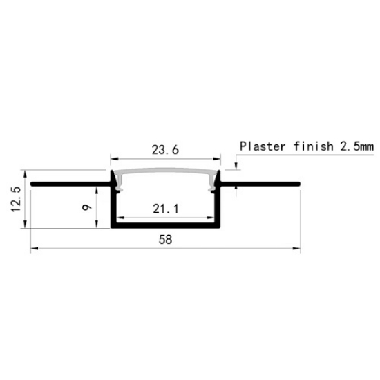 Imagine PROFIL INGROPAT PT RIGIPS 2000*23.6*12.5 PLUS (145-70958) EUROLAMP