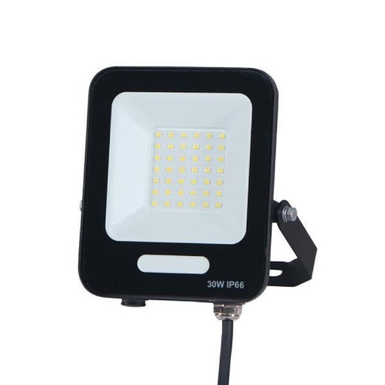 Imagine PROIECTOR CU LED-URI SMD 30W NEGRU IP66 6500K PLUS (147-69006) EUROLAMP