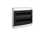 Imagine Cofret de distributie din plastic, montare aparenta, usa transparenta, IP40, 2 rânduri, 2x18 module