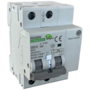 Imagine RCBO cu detecție a arcului electric (AFDD), electronic, 3 module, Icn=6kA, 2poli, car. B, In=25A, IΔn=30mA, tip A