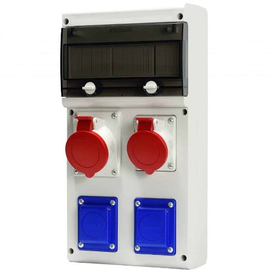 Imagine ORGANIZARE SANTIER CABLAT IND 5P 1X32A 1X16A 2XSCHUKO