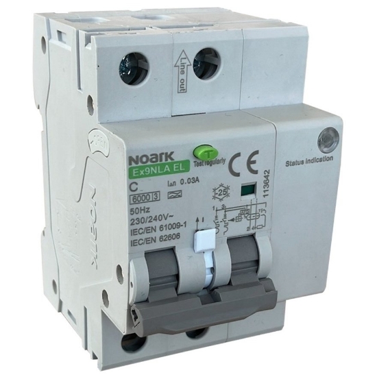 Imagine Siguranta diferentiala NOARK AFDD 13A 2P 30MA CURBA C PT ARC ELECTRIC 113638