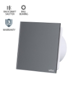 Imagine Ventilator Gri Vito cu Sticlă și Clapetă Antiretur 100mm 12W VT-VT8005250