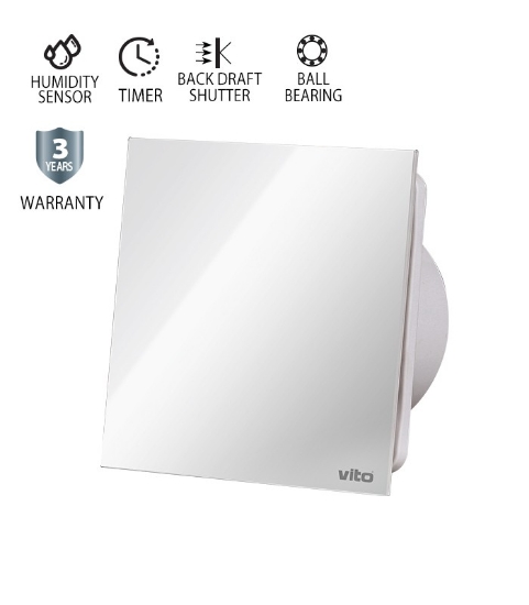 Imagine Ventilator Alb Vito senzor umiditate/timer/antiretur VT-VT8005270