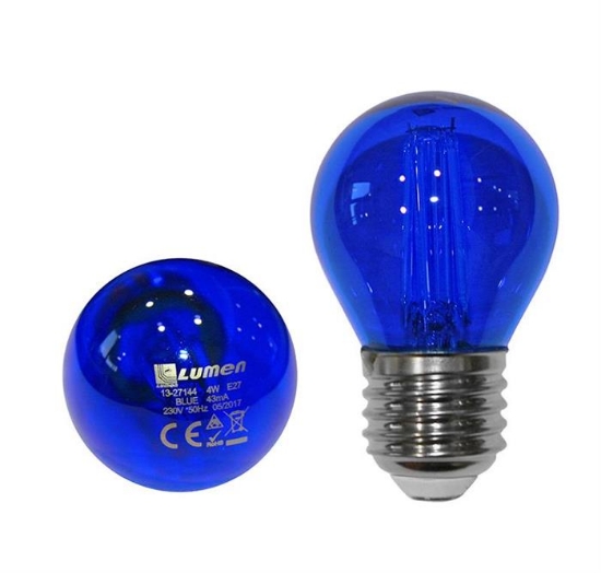 Imagine BEC LED COG 230V "SFERIC" E27 2W LUMINA albastra