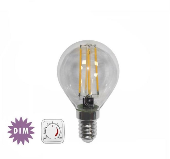 Imagine BEC LED-COG 6W DIMABIL SFERIC E14 230V LUMINA calda CLAR